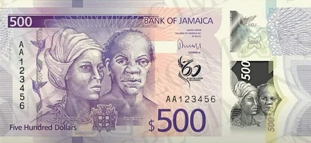 (933) ** PNew (PN98) Jamaica - 500 Dollars Year 2022 (2023)